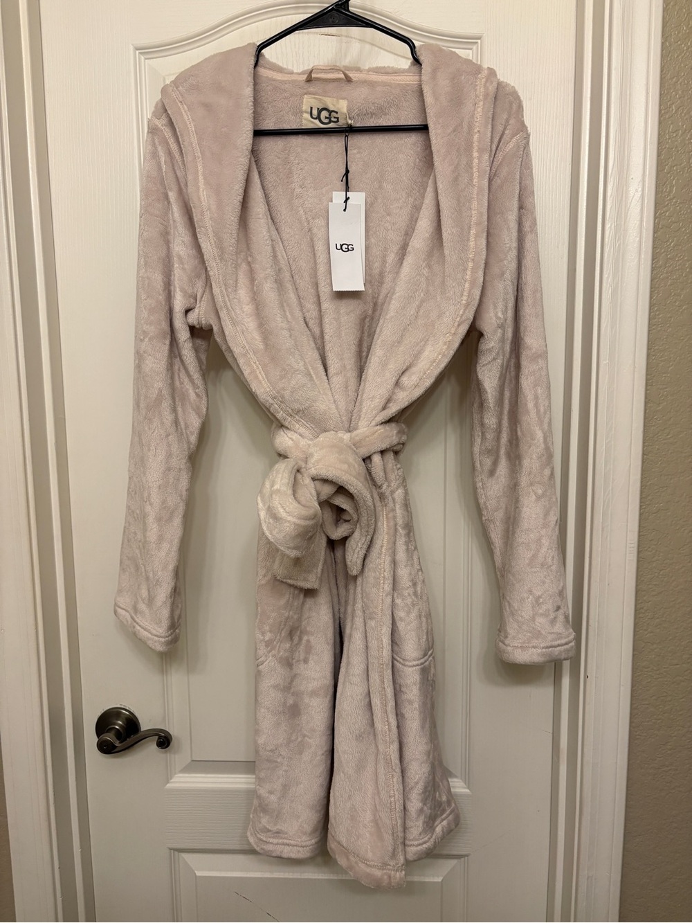 UGG Miranda Hooded Plush Fleece Robe Moon Medium NWT